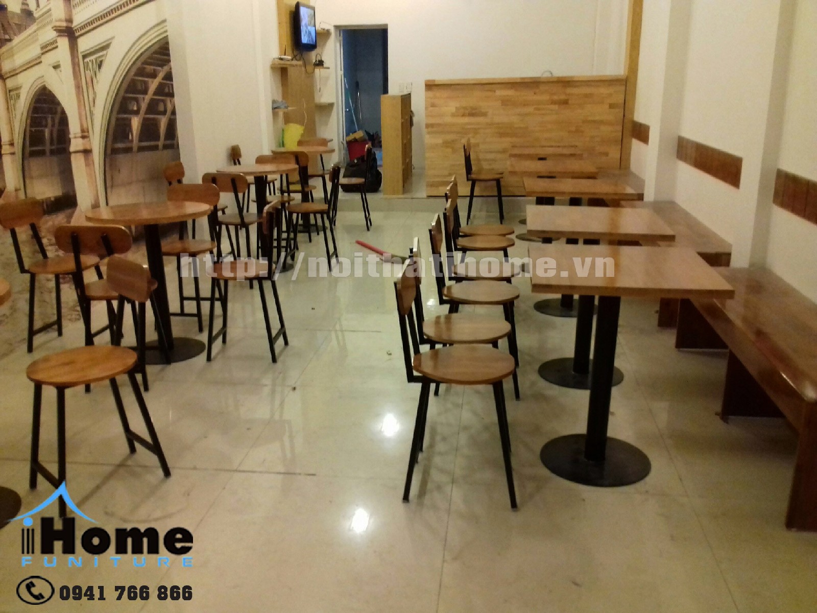 bàn ghế cafe gỗ hải phòng